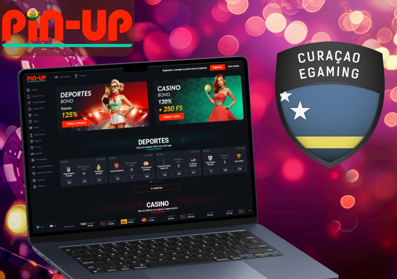 Sitio web de apuestas Pin-Up Bolivia con licencia de Curazao eGaming